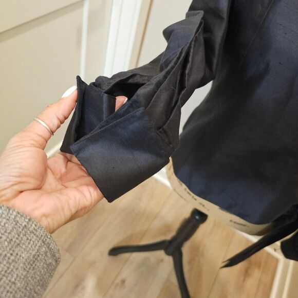 NWT Kate Hill Silk Long Sleeve Wrap Shirt Size 10P - Picture 4 of 8